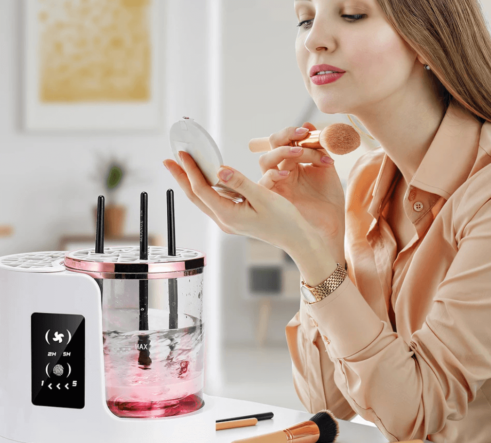 Hocheffizienter elektrischer 3-in-1 Make-up Pinselreiniger