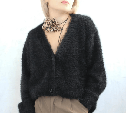 Flauschig elegantes Cardigan - wie eine zarte Liebkosung auf Deine weiche Haut