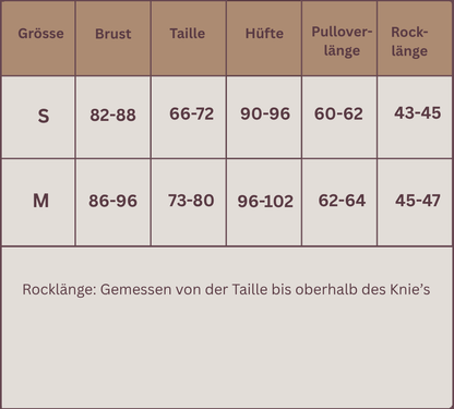 Mini Rock & Pullover mit Rautenmuster - im weichen Strick zum wohlfühlen