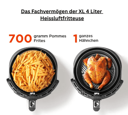 XL Heißluftfritteuse mit LED-Touchscreen - Hole Dir Dein Kochpilot für gesündere Rezepte
