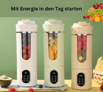 Tragbarer elektrischer Obstmixer - mit Energie in den Tag starten
