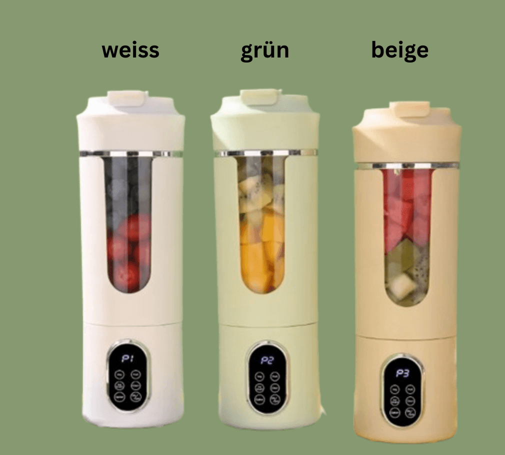 Tragbarer elektrischer Obstmixer - mit Energie in den Tag starten