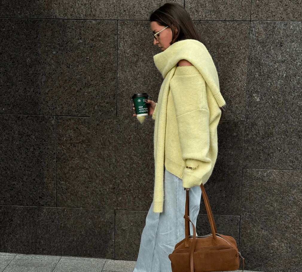 Hochwertiger V-Ausschnitt Pullover mit passendem Schal - Garantiert Dein neues Lieblings-Set